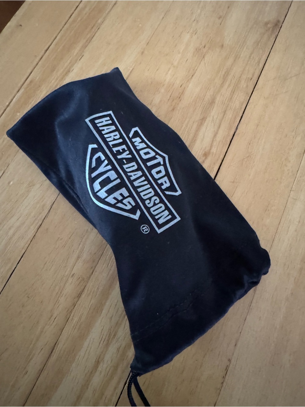 Harley-Davidson Black Sunglass Pouch with White Logo